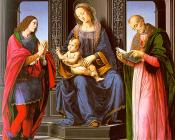 洛伦佐 迪 克雷蒂 : The Virgin and Child with St Julian and St Nicholas of Myra